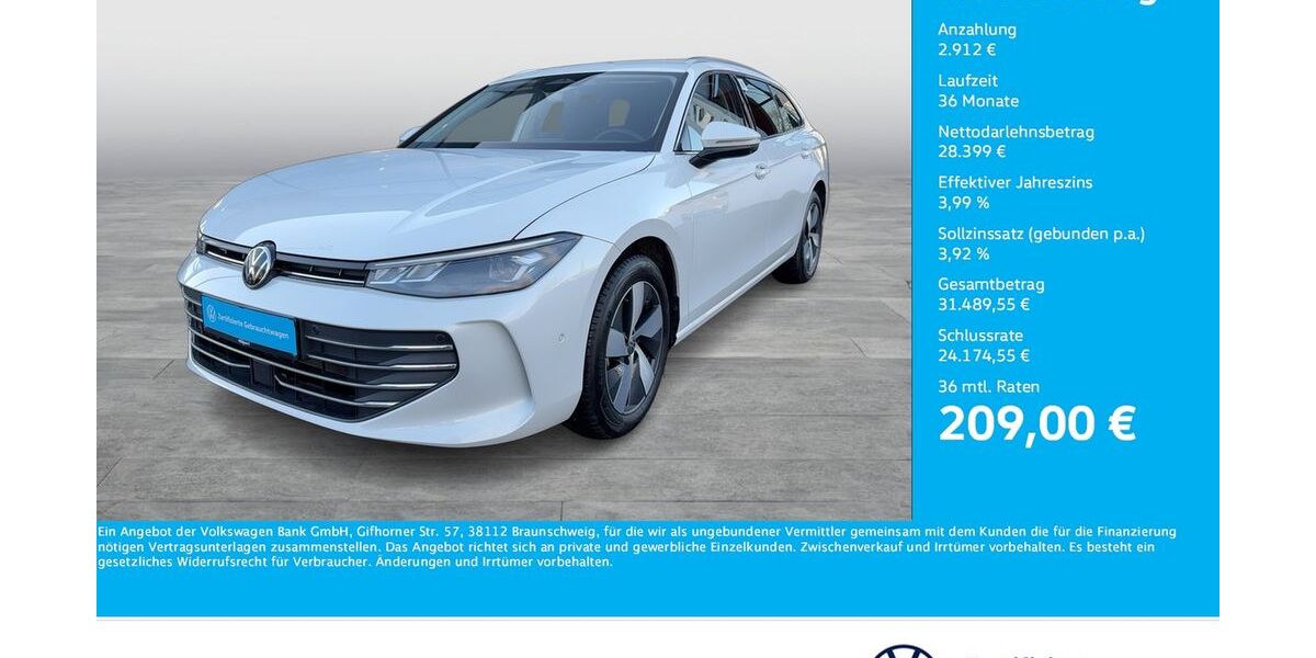 VW Passat Variant 19.540 km 31.311 &euro; Dortmund 44379