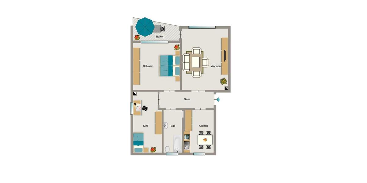 Etagenwohnung Selm - 3.5 Zimmer, 66 m&sup2;, 484&euro; | Angebot:26139266