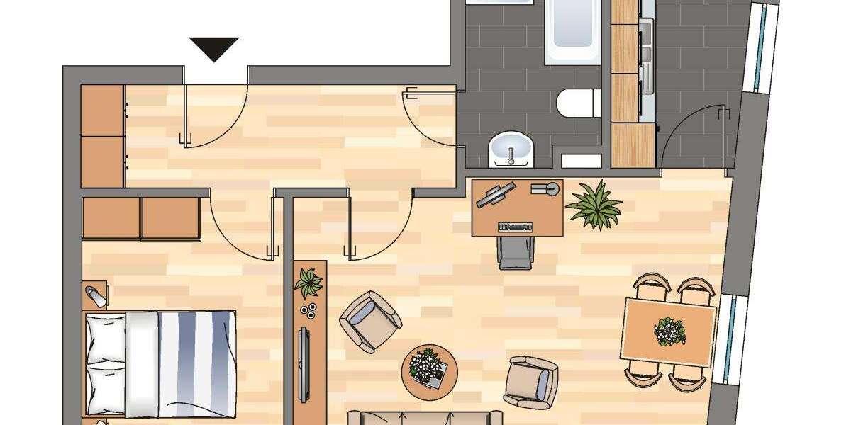 Etagenwohnung Dortmund Dorstfeld - 2 Zimmer, 48 m&sup2;, 425&euro; | Angebot:25539196