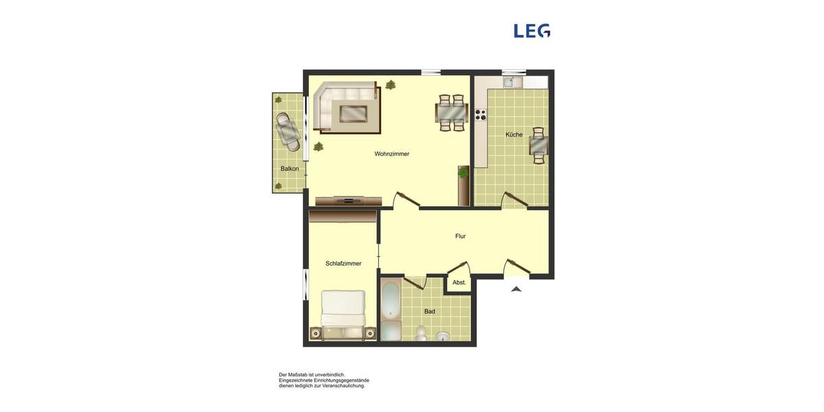 Etagenwohnung Hamm Heessen - 2 Zimmer, 59 m&sup2;, 399&euro; | Angebot:26003885