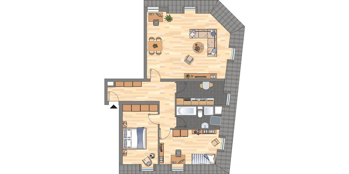 Etagenwohnung Dortmund Hombruch - 3 Zimmer, 81 m&sup2;, 706&euro; | Angebot:24152208