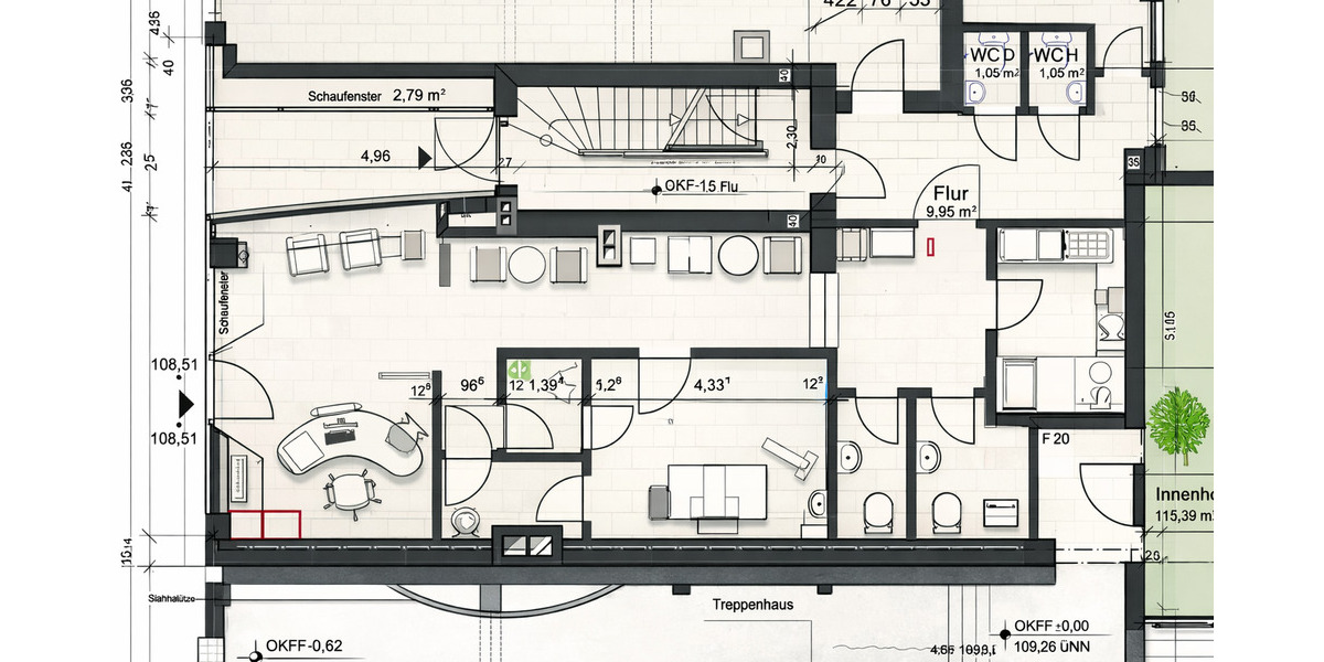Gewerbeobjekt Hagen Mittelstadt - 4 Zimmer, 775&euro; | Angebot:25797048