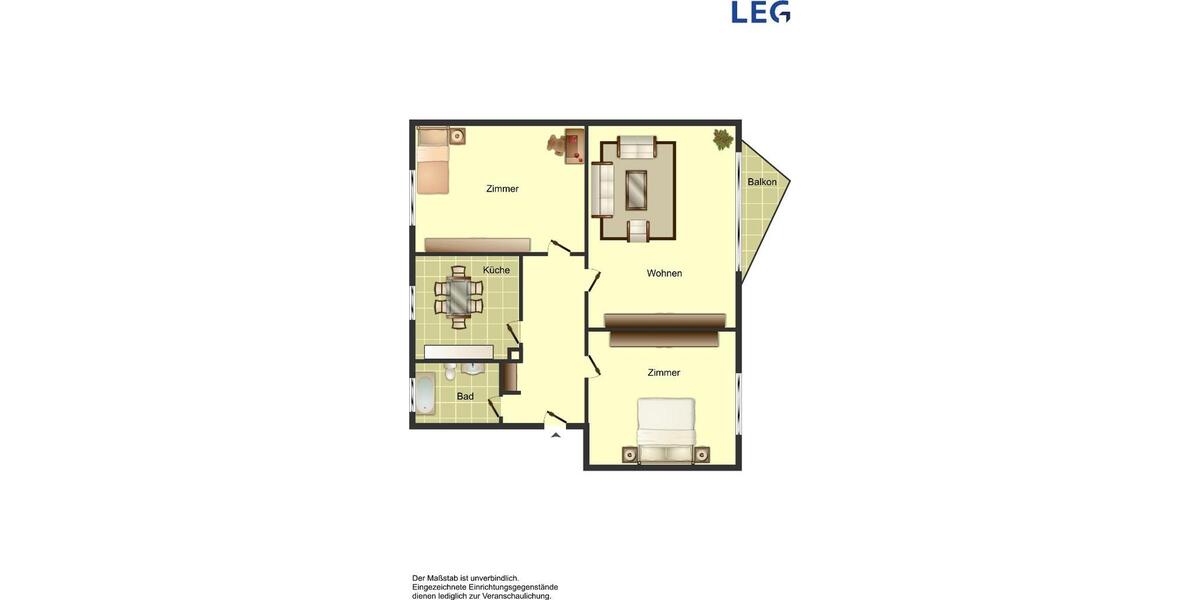 Etagenwohnung Ahlen - 3.5 Zimmer, 57 m&sup2;, 579&euro; | Angebot:25269796