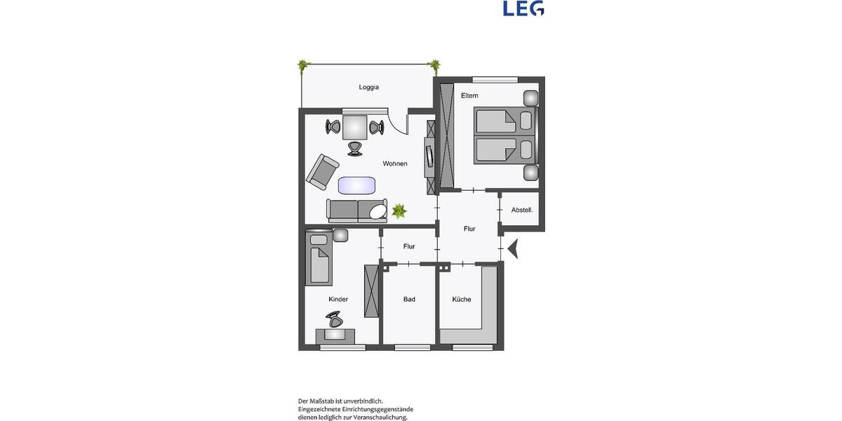 Etagenwohnung Hamm Bockum - 3 Zimmer, 68 m&sup2;, 469&euro; | Angebot:25997685