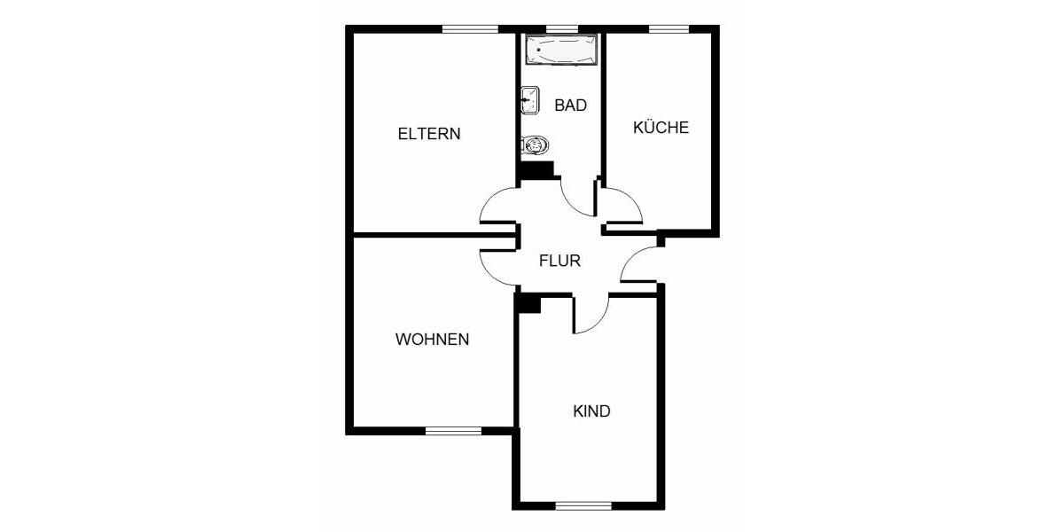Etagenwohnung Dortmund Huckarde - 3 Zimmer, 66 m&sup2;, 565&euro; | Angebot:25996618